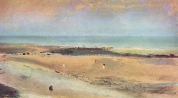  1870 Works - beach at ebbe 1870 Edgar Degas